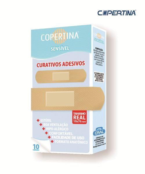 Curativo adesivo 19mm x 76mm